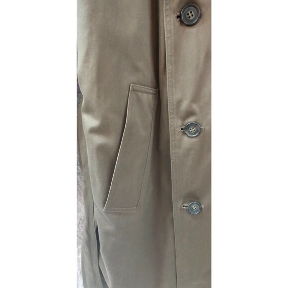 Classic London Fog Dark Khaki Zip Out Liner Men's Trench Coat Size 40 Regular - Picture 9 of 10